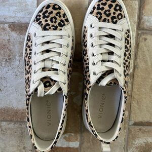 Vionic Women's Winny Animal Print Sneakers with Cream Accents